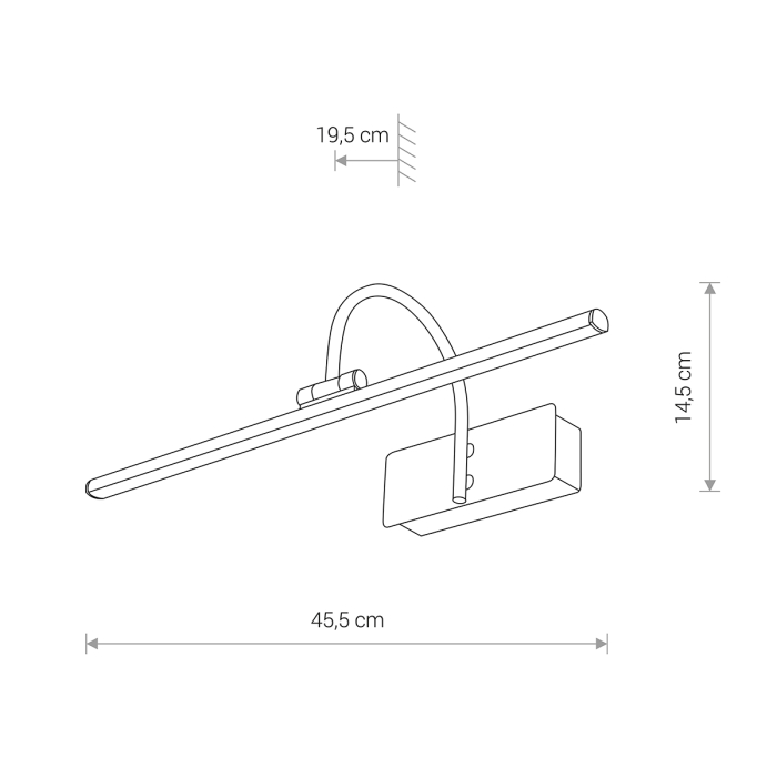Nowodvorski GIOTTO LED S Ścienna Kinkiet obrazowe Max moc 9W LED  Antyczny mosiądz 8168