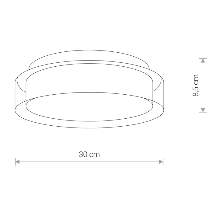 Nowodvorski PAN LED S Sufitowa Plafon Max moc 12W LED IP44 Chrom 8173