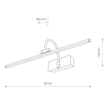 Nowodvorski GIOTTO LED M Ścienna Kinkiet obrazowe Max moc 13W LED  Antyczny mosiądz 8170