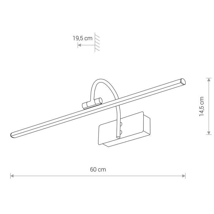 Nowodvorski GIOTTO LED M Ścienna Kinkiet obrazowe Max moc 13W LED  Antyczny mosiądz 8170