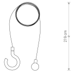 Nowodvorski HANGING SET FOR PICNIC LED Źródła światła i akcesoria  Akcesoria Grafitowy 8106
