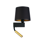 Nowodvorski CHILLIN Ścienna Kinkiet z włącznikiem Max moc 40W, 1x10W only LED E27, G9  Czarno-Złoty 8213