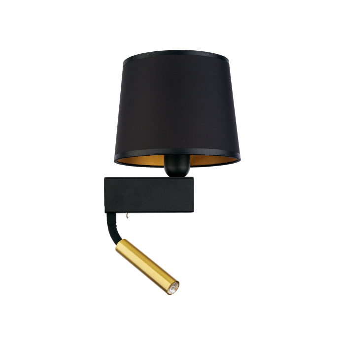 Nowodvorski CHILLIN Ścienna Kinkiet z włącznikiem Max moc 40W, 1x10W only LED E27, G9  Czarno-Złoty 8213
