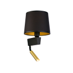 Nowodvorski CHILLIN Ścienna Kinkiet z włącznikiem Max moc 40W, 1x10W only LED E27, G9  Czarno-Złoty 8213