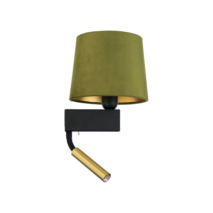 Nowodvorski CHILLIN Ścienna Kinkiet z włącznikiem Max moc 40W, 1x10W only LED E27, G9  Zielono-złoty 8214