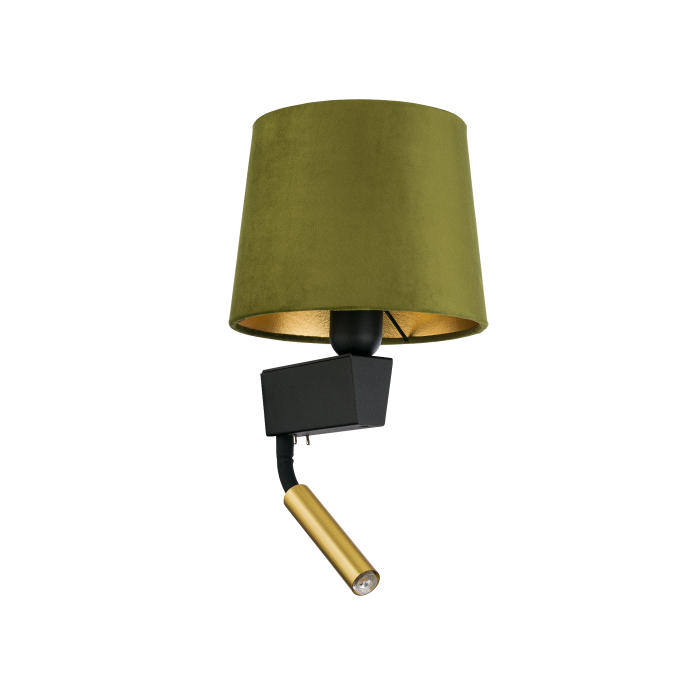 Nowodvorski CHILLIN Ścienna Kinkiet z włącznikiem Max moc 40W, 1x10W only LED E27, G9  Zielono-złoty 8214