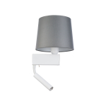 Nowodvorski CHILLIN Ścienna Kinkiet z włącznikiem Max moc 40W, 1x10W only LED E27, G9  Szary 8215