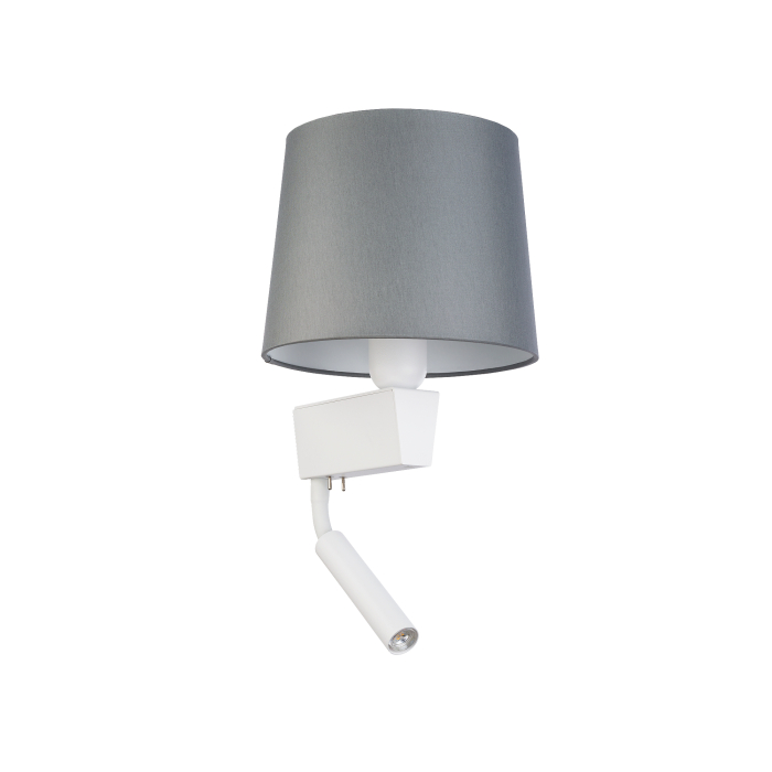 Nowodvorski CHILLIN Ścienna Kinkiet z włącznikiem Max moc 40W, 1x10W only LED E27, G9  Szary 8215