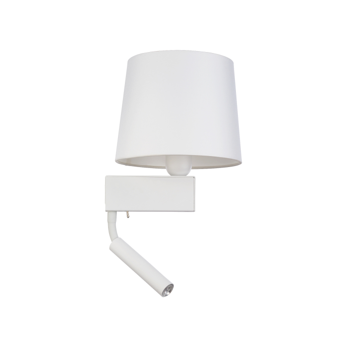 Nowodvorski CHILLIN Ścienna Kinkiet z włącznikiem Max moc 40W, 1x10W only LED E27, G9  Biały 8216