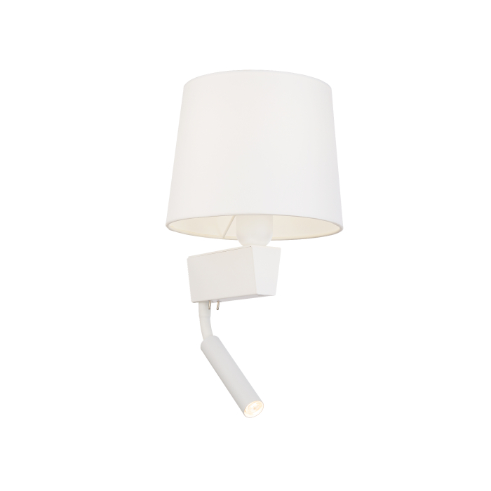 Nowodvorski CHILLIN Ścienna Kinkiet z włącznikiem Max moc 40W, 1x10W only LED E27, G9  Biały 8216