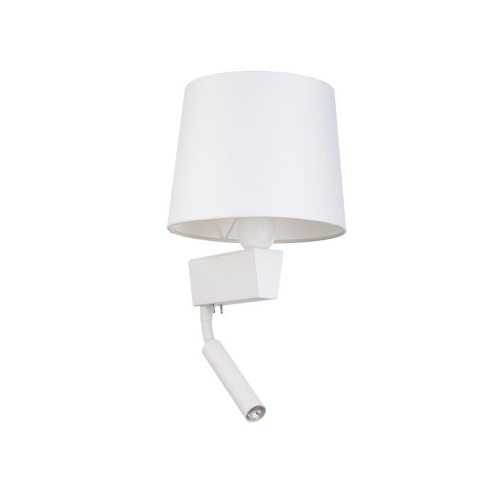Nowodvorski CHILLIN Ścienna Kinkiet z włącznikiem Max moc 40W, 1x10W only LED E27, G9  Biały 8216