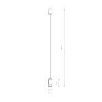Nowodvorski CYLINDER S Sufitowa Wisząca Max moc 10W only LED GU10  Transparentny 7870
