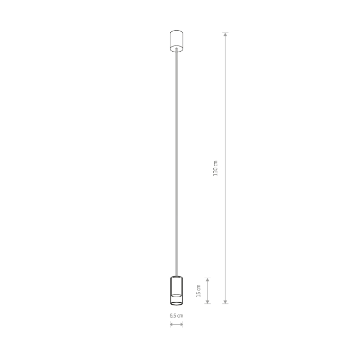 Nowodvorski CYLINDER S Sufitowa Wisząca Max moc 10W only LED GU10  Transparentny 7870