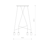 Nowodvorski IMBRIA Sufitowa Wisząca Max moc 10W only LED GU10  Mosiądz 7957