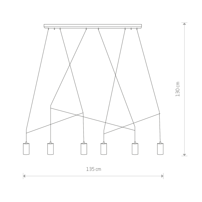 Nowodvorski IMBRIA Sufitowa Wisząca Max moc 10W only LED GU10  Mosiądz 7955