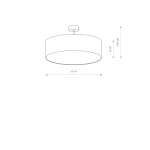 Nowodvorski VIOLET Sufitowa Plafon/Przysufitowa Max moc 25W only LED E27  Szary 7960