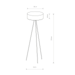Nowodvorski CADILAC Podłogowa Max moc 25W only LED E27  Szary 8190