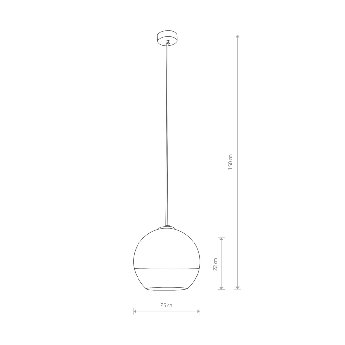 Nowodvorski GLOBE PLUS M Sufitowa Wisząca Max moc 60W E27  Chrom 7606