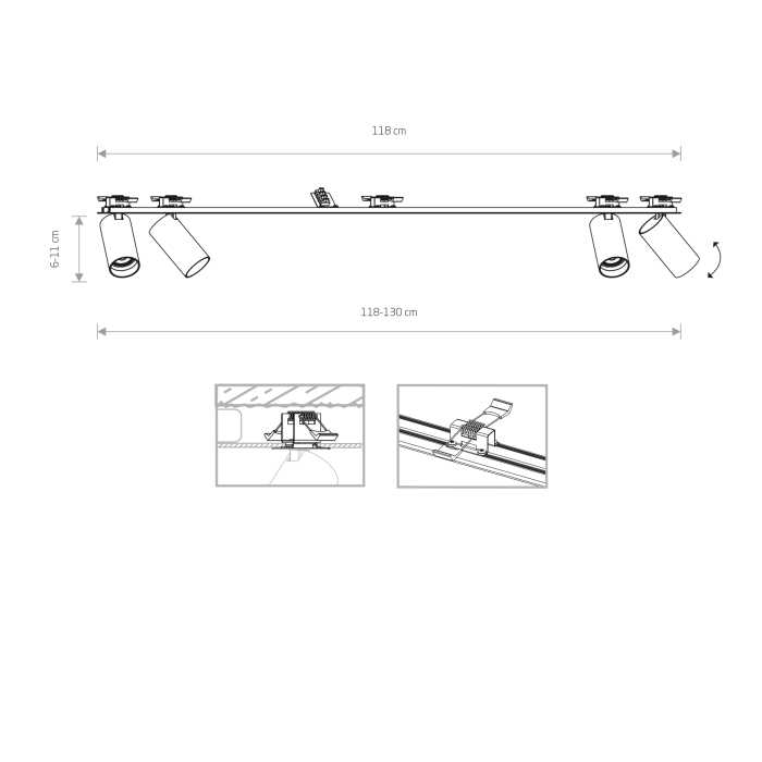 Nowodvorski MONO SURFACE Spot Podtynkowa Max moc 10W only LED GU10  Biały 7686