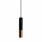 Step Into Design GOLDEN PIPE-1 Czarno Złoty 5 cm Wisząca ST-5719-1