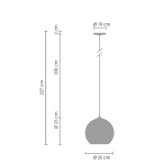 Step Into Design MIRROR GLOW Miedziany 25 cm Wisząca ST-9021-S copper