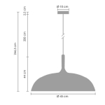 Step into Design Lampa Wisząca SAUCER czarna 45 cm ST-5219 black