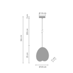 Step Into Design PILLS S Czarny 23 cm Wisząca ST-5819 S