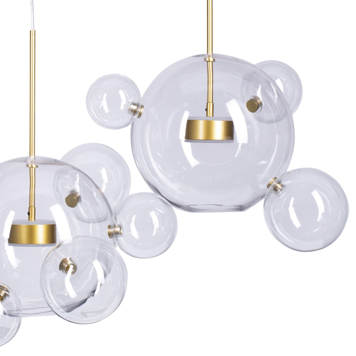 Step into Design Wisząca BUBBLES-14 LED Transparentny - Złoty 3000K