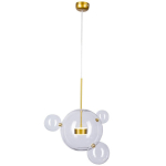 Step into Design Wisząca BUBBLES 3+1 LED Transparentny - Złoty