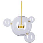 Step into Design Wisząca BUBBLES 3+1 LED Transparentny - Złoty