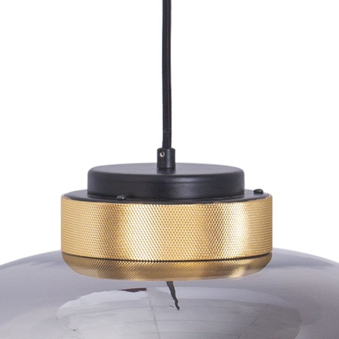 Step into Design Lampa Wisząca BOOM LED szaro złota 35 cm  9969P/B smoky