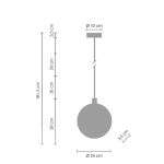 Step into Design Lampa Wisząca MARBLE 24 cm LED ST-8950-24