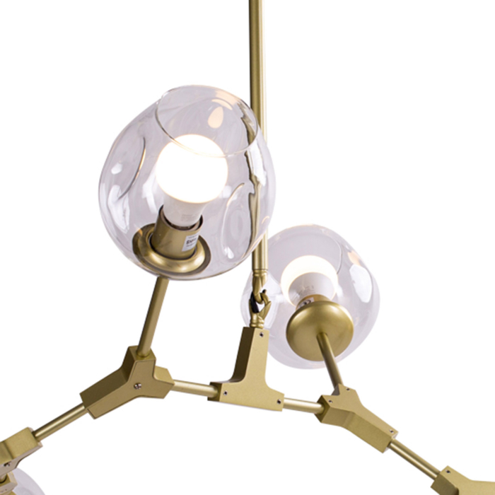 Step into Design Lampa Wisząca MODERN ORCHID-6 złoto transparentna 130 cm ST-1232-6 GOLD transparent