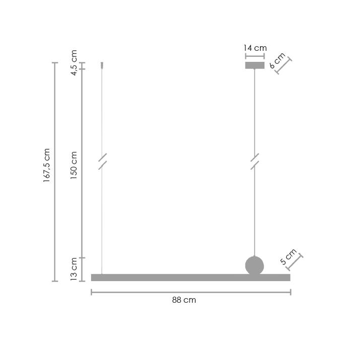 Step Into Design BOOGIE Lampa wisząca LED 88cm MD-7014-880