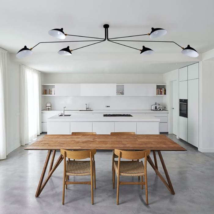 Step into Design Lampa Wisząca CRANE-6P czarna 280 cm P8706