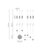 Step into Design Lampa ścienna LINEA-6 WALL czarna (XT012-6W)