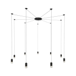 Step into Design Lampa wisząca LINEA-9 czarna (XT005-9P)