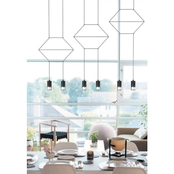 Step into Design Lampa wisząca LINEA-2 czarna 35cm (XT037-2P)