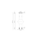 Step into Design Lampa wisząca LINEA-2 czarna 35cm (XT037-2P)