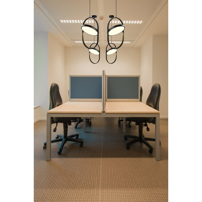 Step Into Design Lampa wisząca czarna 38 cm 20W 3000K ELIPSE LED