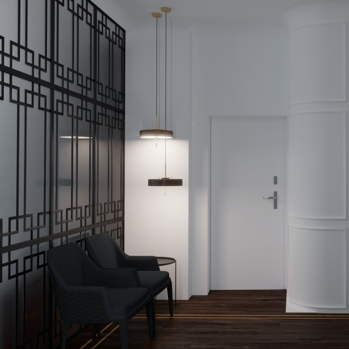 Step into Design Lampa Wisząca ARTDECO biało - złota 35 cm MP8872 white