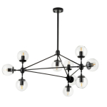 Step into Design Lampa wisząca ASTRIFERO-10 transparentno czarna 90cm (ST-9047-10 transparent)