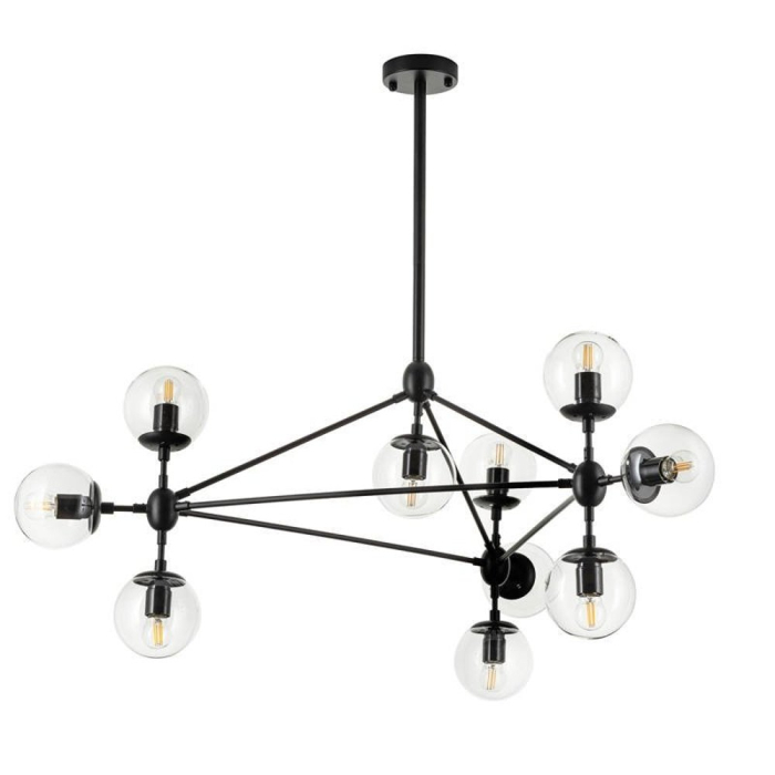 Step into Design Lampa wisząca ASTRIFERO-10 transparentno czarna 90cm (ST-9047-10 transparent)