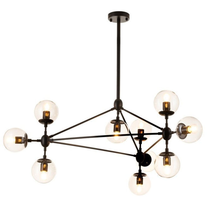 Step into Design Lampa wisząca ASTRIFERO-10 transparentno czarna 90cm (ST-9047-10 transparent)