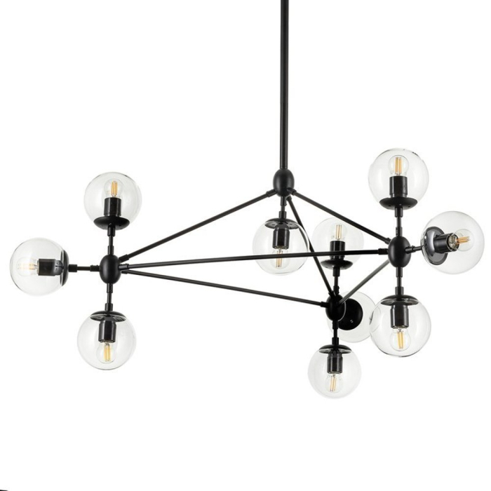 Step into Design Lampa wisząca ASTRIFERO-10 transparentno czarna 90cm (ST-9047-10 transparent)