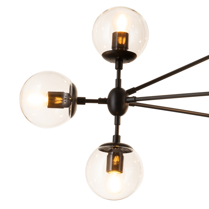 Step into Design Lampa wisząca ASTRIFERO-10 transparentno czarna 90cm (ST-9047-10 transparent)