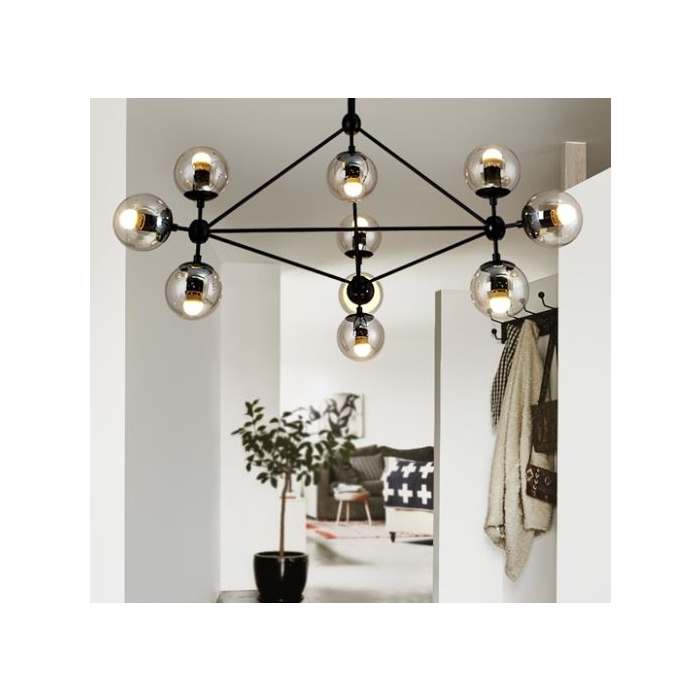 Step into Design Lampa wisząca ASTRIFERO-10 transparentno czarna 90cm (ST-9047-10 transparent)