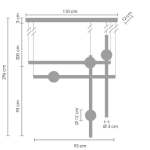 Step into Design Lampa wisząca O-LINE S-4 LED mosiądz (ST-1691S-4)