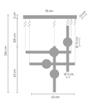 Step into Design Lampa wisząca O-LINE S-4 LED mosiądz (ST-1691S-4)