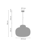 Step into Design Lampa wisząca BOOM LED biało miedziana 35cm (9969P/B white)